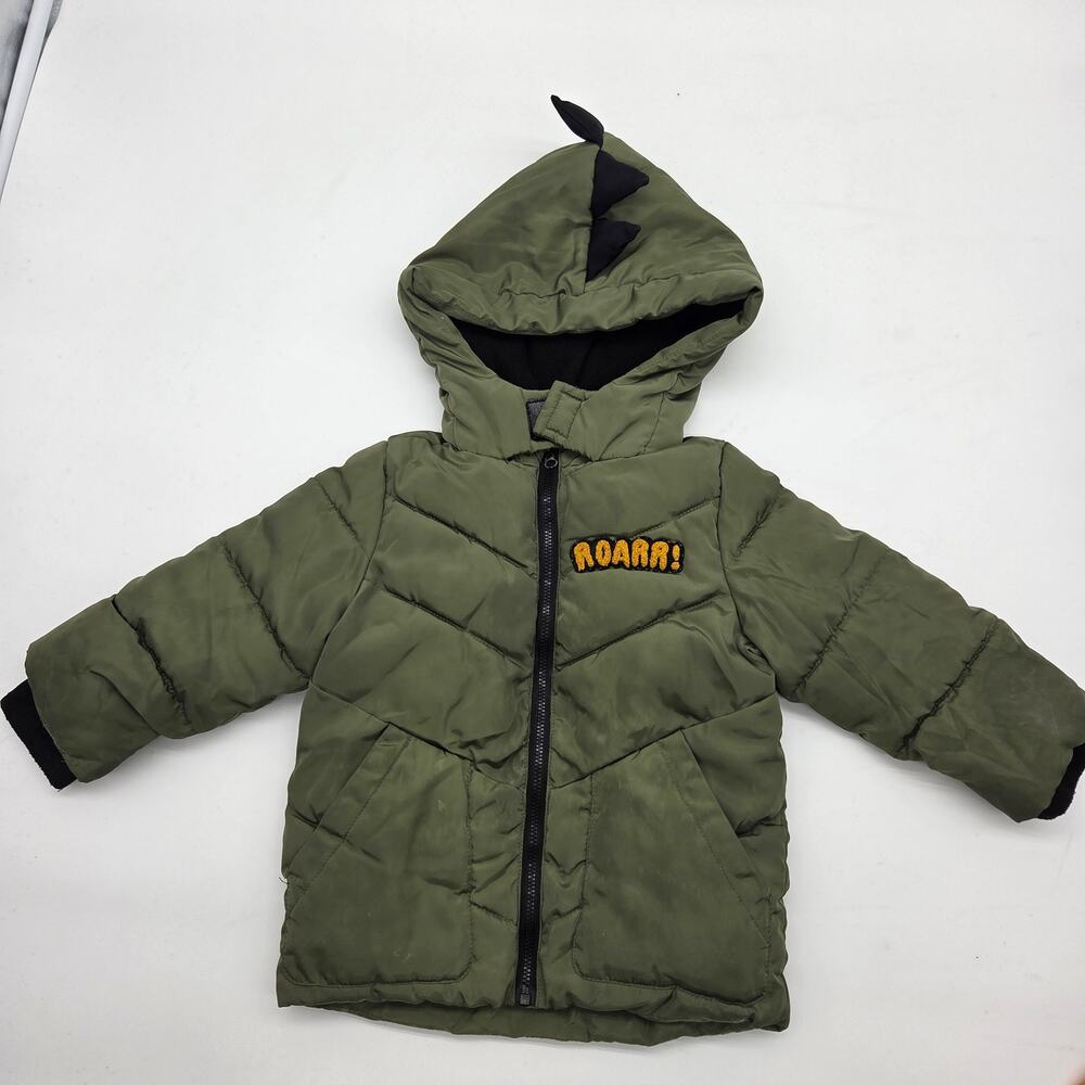 So Cute Roar Puffer Jacket size 9-12 mo Green‎